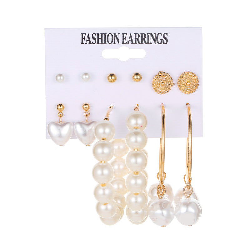 Wholesale Tassel Bohemian Style Leaf Geometry 6 Pair Earrings